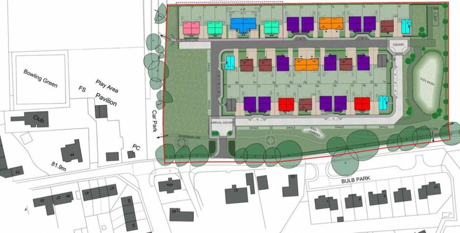 Newtyle housing plan for old church glebe.