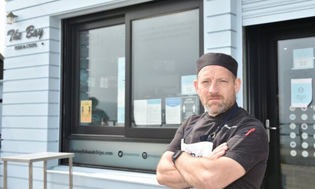 The Bay Fish and Chip Shop owner Calum Richardson.
Image: Darrell Benns.