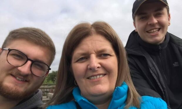 Nicola Lunn with sons Harry and Peter.