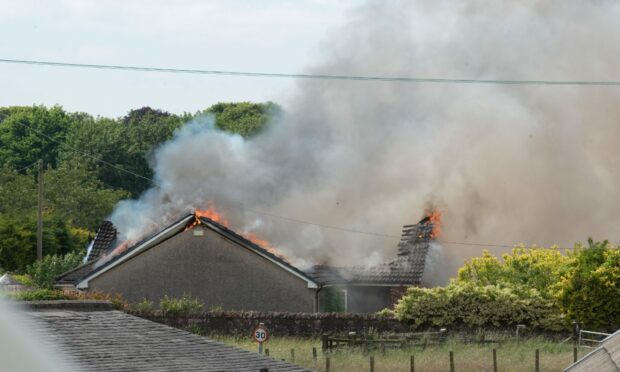 Fire at house in St Madoes.