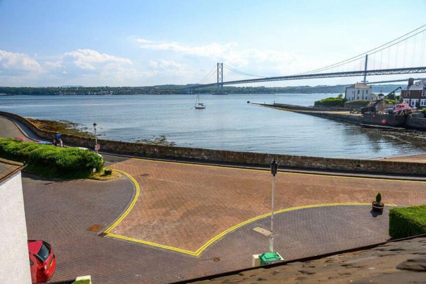 The front outlook of the property has views of the Forth bridges.