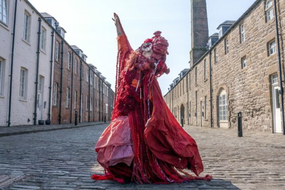 Dundee artist Saoirse Amira Anis will bring her 'creature' alive on Art Night. Image: Kim Cessford/DC Thomson.