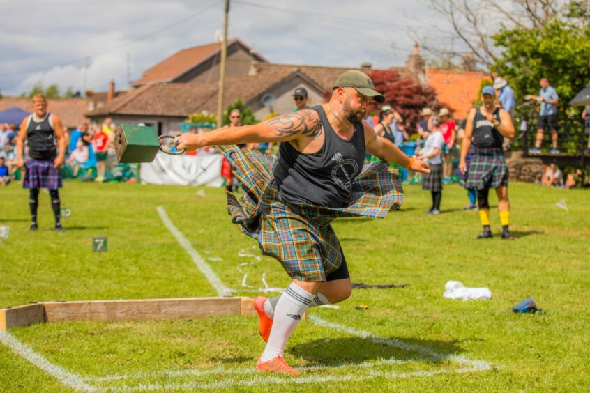 Stuart Anderson from Perthshire competed in the weight throw.