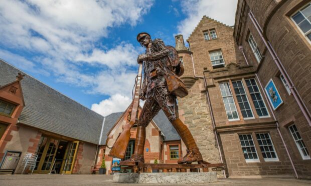 The Hauntings, a scrap metal sculpture of a war-weary soldier at the Black Watch Castle and Museum in Perth. Image: Steve MacDougall/DC Thomson