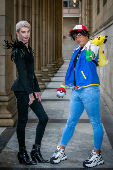 Adam Breeze as Desire from Sandman and Jason Farmer as Ash Ketchum from Pokemon, both from Bathgate.
