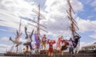The cast of Pirates! setting sail in Dundee. Image: Genevieve Reeves.