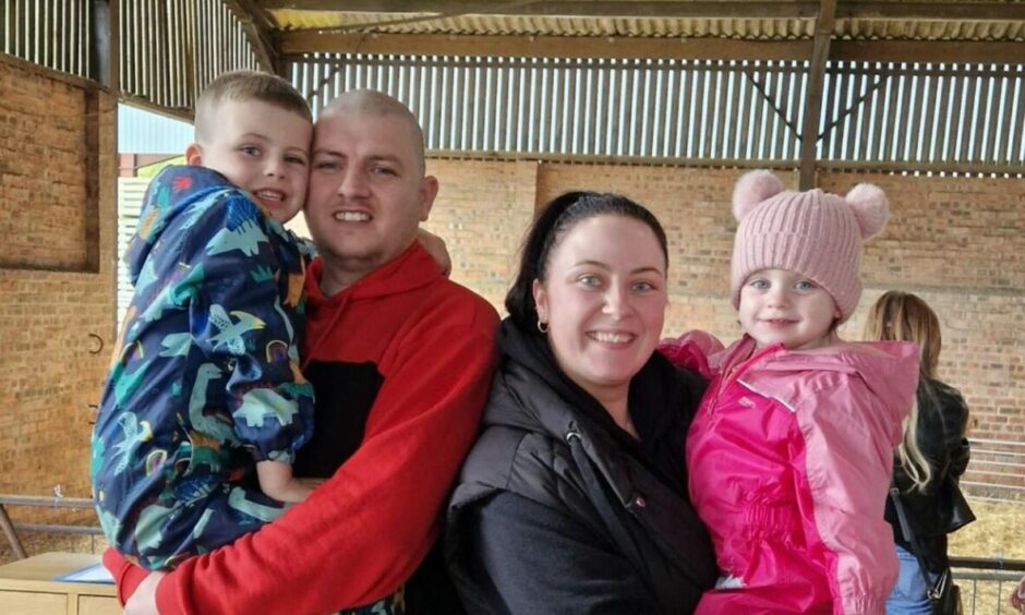Parents Leoni and Kevin Dewar with their children Darci and Kyren, who attend Poppyview nursery.