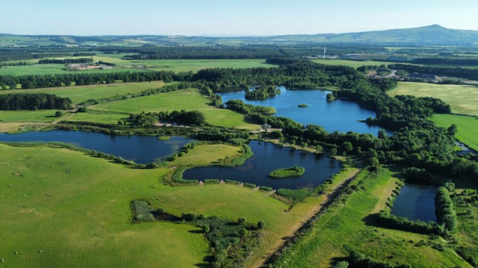 Site of the former Mountcastle Quarry and now the located of Eden Springs Fishery and Country Park.