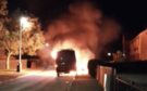 The van on fire in Fife.
