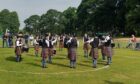 Lochgelly High School Pipe Band in action