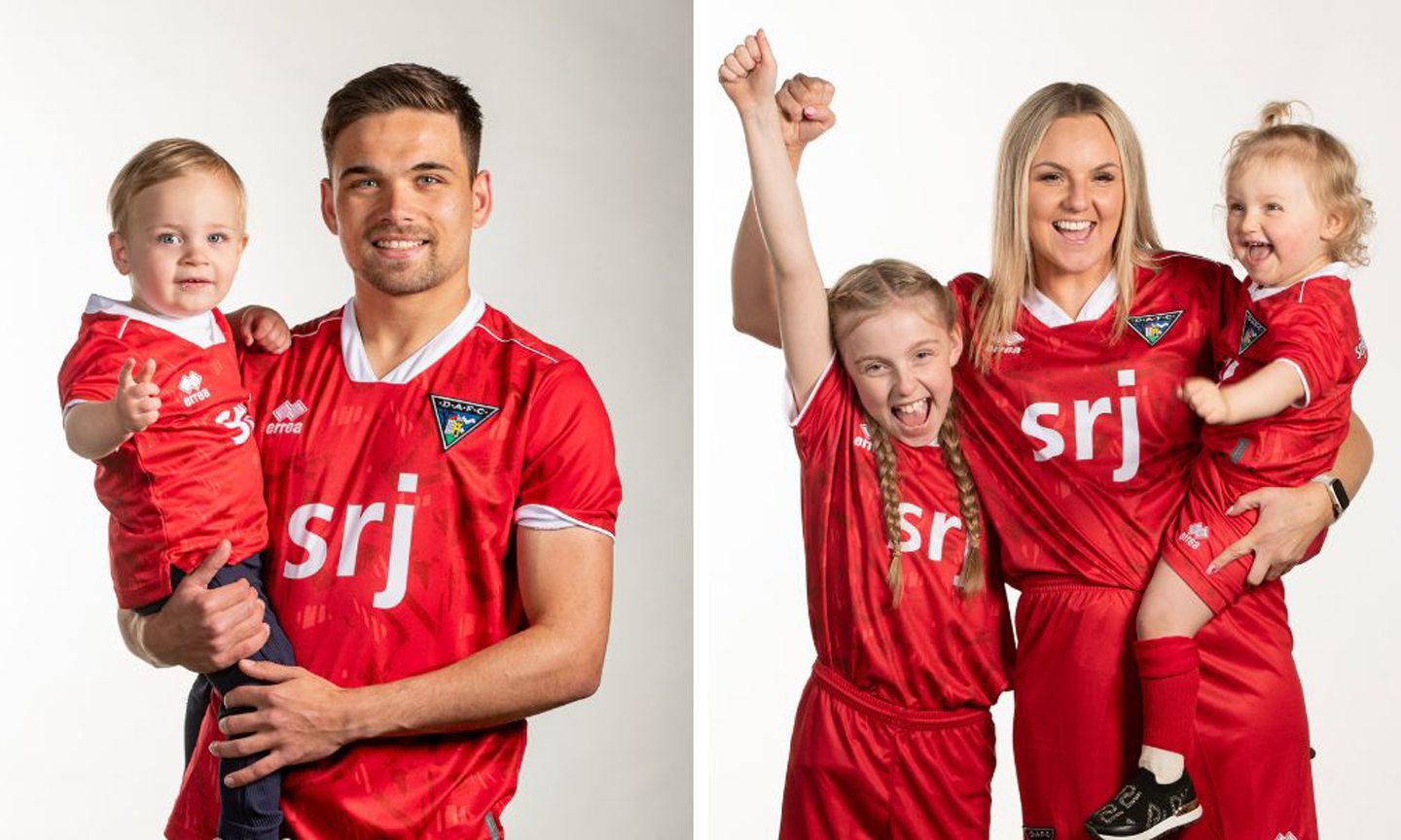 Pars players Aaron Comrie and Claire Boles model the new kit. Images: Craig Brown.
