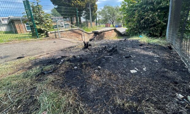 The damage caused by the fire at Valley Primary School in Kirkcaldy.