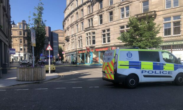 Police have closed off Whitehall Place, Dundee.
