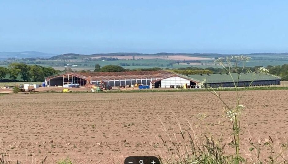 Works taking place at Cononsyth Farm in Angus on June 2