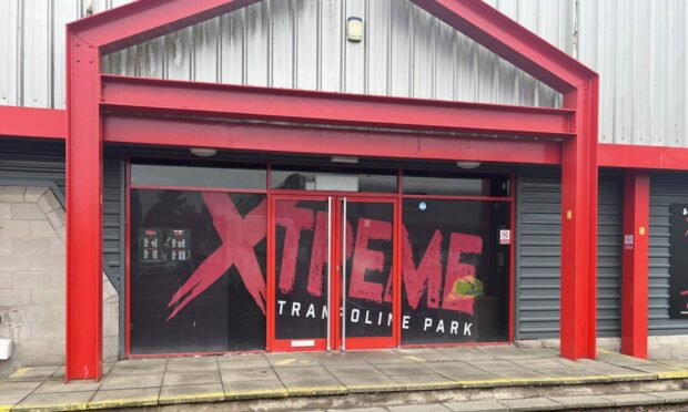 The entrance to Xtreme Trampoline Park in Glenrothes.