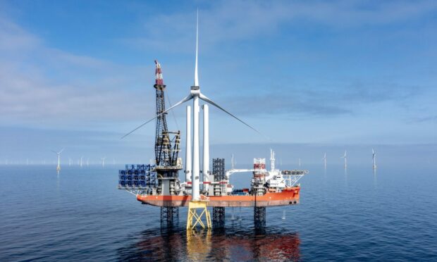 The final turbine has been installed at Seagreen. Image: SSE Renewables.
