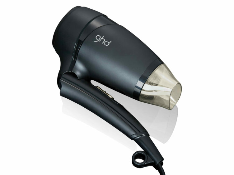A photo of the ghd Flight travel hairdryer.