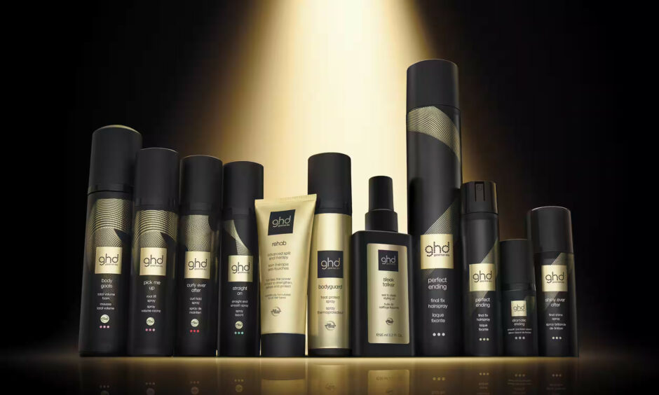 A photo of ghd styling products.