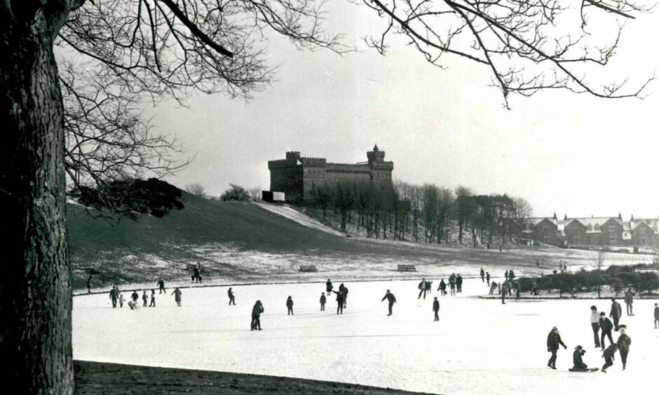 Keptie Pond skaters in 1969.