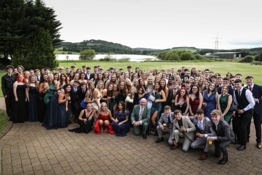 Grove Academy 2023 leavers ready for their prom. 