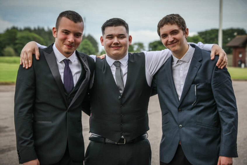 John Simmonds, Arthur Elder and David Barry at Grove Academy's Final Fling.