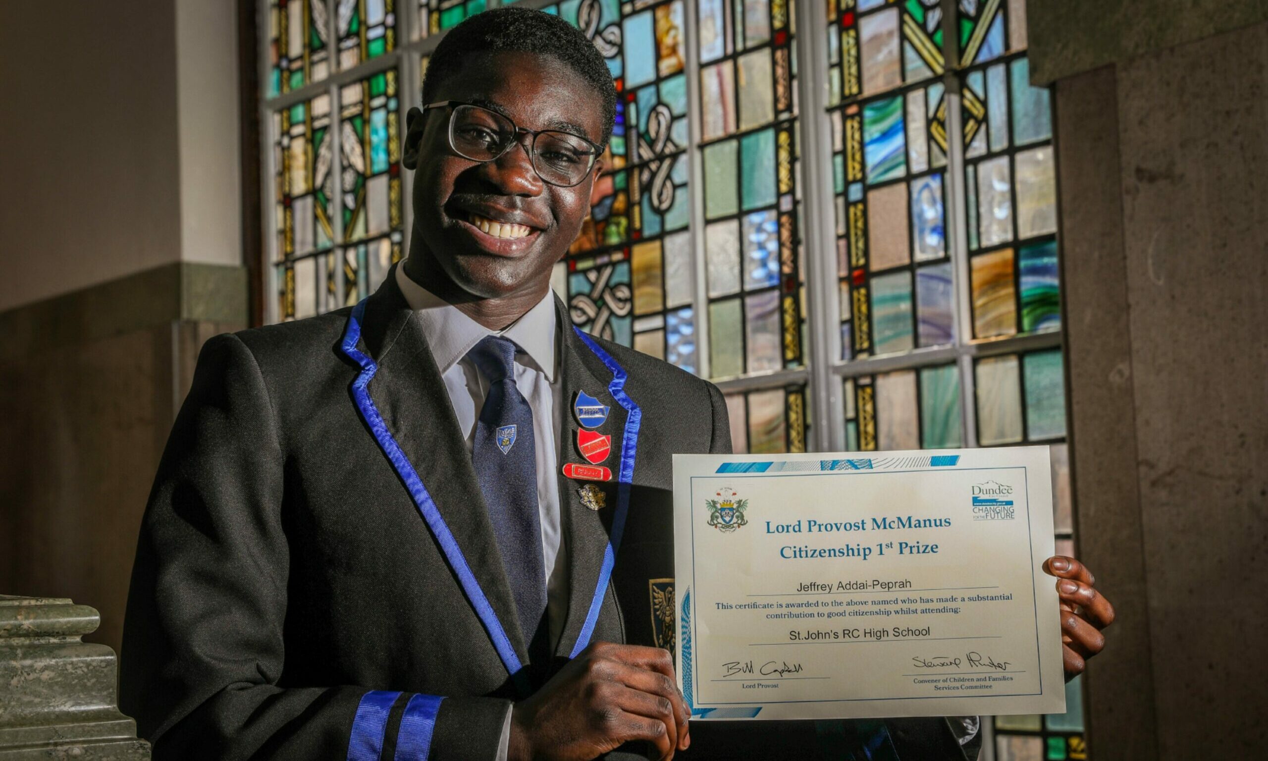 St John's High pupil Jeffrey wins McManus Prize - Vimarsana News
