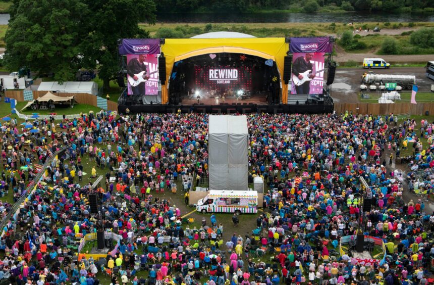 Aerial view of Rewind Festival