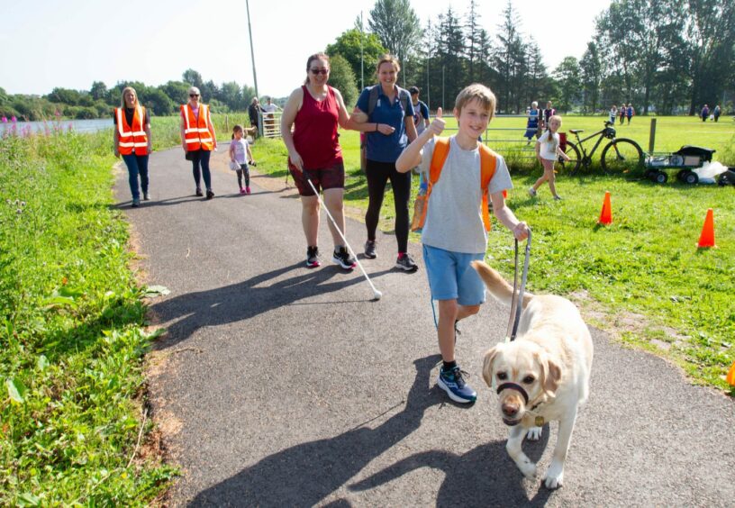 Not all participants were human - a dog takes part. 