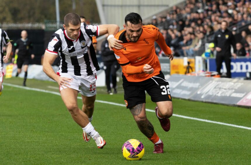 Tony Watt in action against St Mirren, for whom he would later play