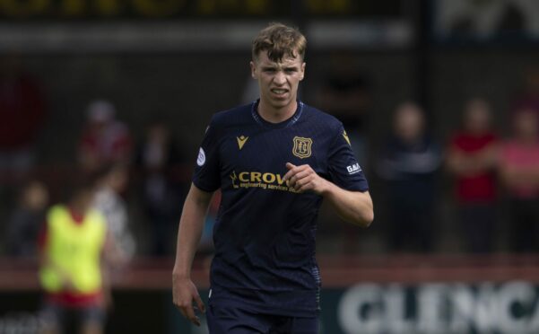 Jack Wilkie in action for Dundee in pre-season. Image; SNS.