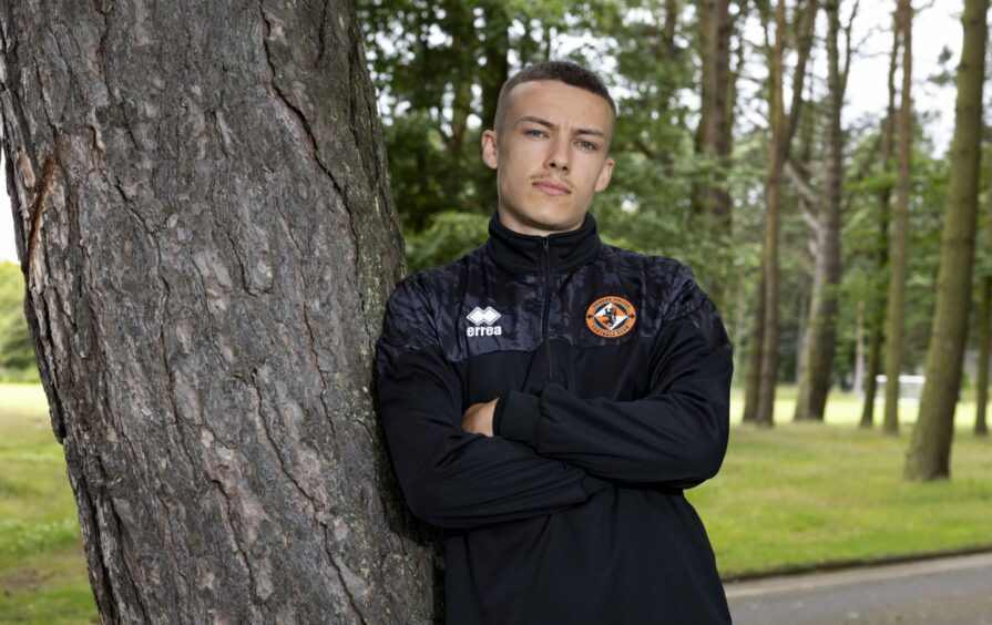 Archie Meekison pictured at Dundee United's St Andrews training base