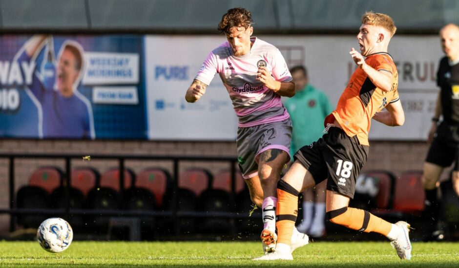 Ben Williamson in action at Tannadice, Dundee.