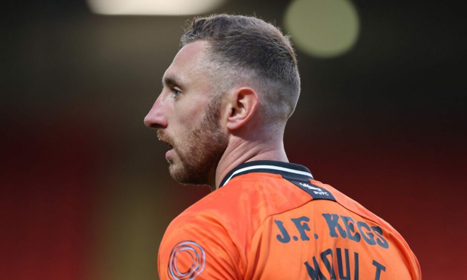 Louis Moult in action for Dundee United at Tannadice