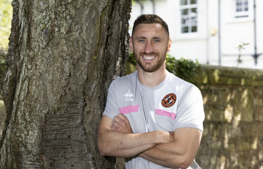 Louis Moult pictured at Dundee United's training base