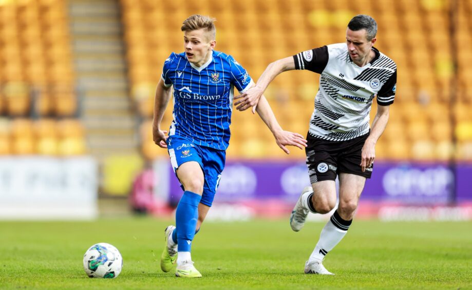 Max Kucheriavyi in action against Ayr United.