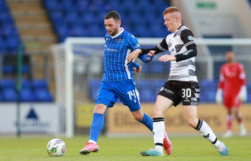 St Johnstone's Drey Wright in action against Ayr United. 