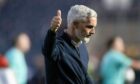 Jim Goodwin salutes Dundee United fans at Falkirk