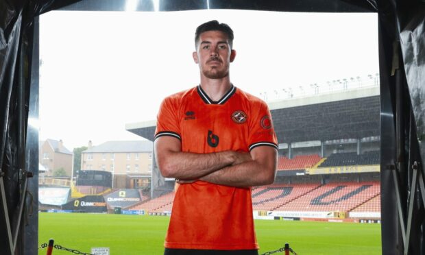 Dundee United defender Declan Gallagher is pictured at Tannadice.