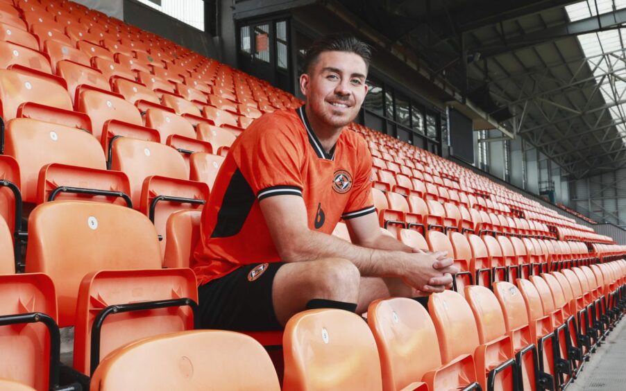 Declan Gallagher in his new Dundee United home of Tannadice