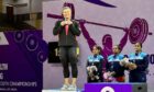 Emma McCready with her silver medal at the Commonwealth Weightlifting Championships in Greater Noida, India.