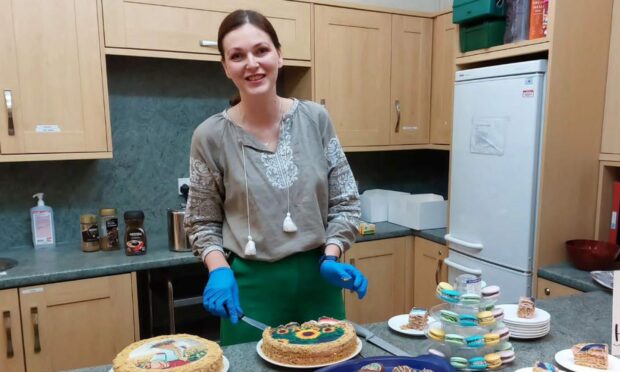 Olga Protsenko in her home kitchen.