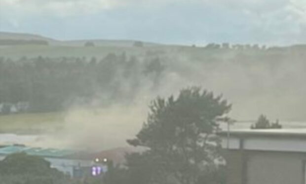 Fire at West Gourdie Industrial Estate in Dundee.