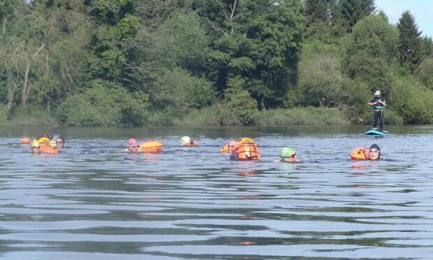 Members of the Fife Wild Swimmers group in the Tay.