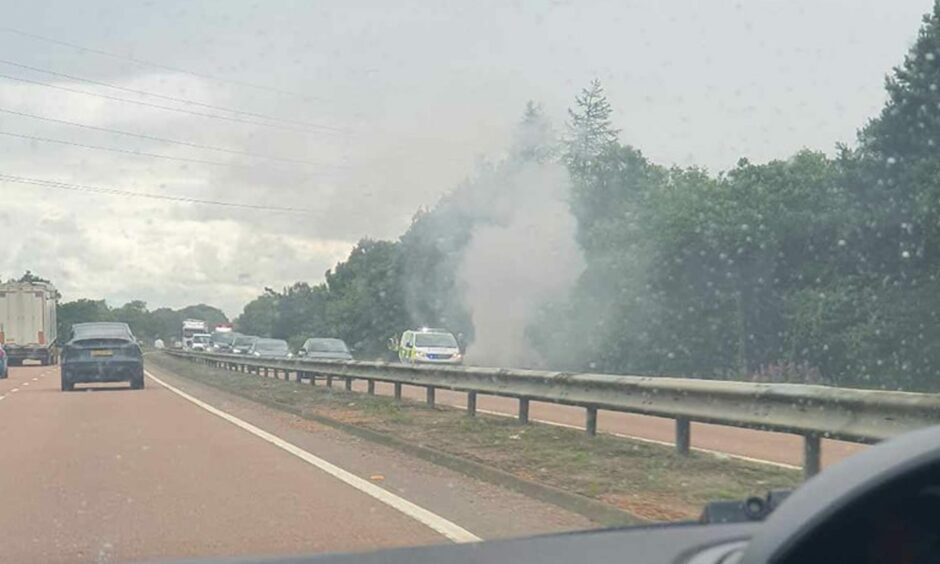 Car fire A92.