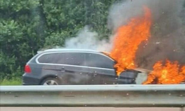 Car fire A92.