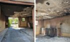 Fire damage at Clepington Court in Dundee