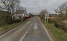 The A93 near Guildtown north of Perth has been closed following a two-vehicle crash. Image: Google Street View.