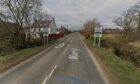 The A93 near Guildtown north of Perth has been closed following a two-vehicle crash. Image: Google Street View.