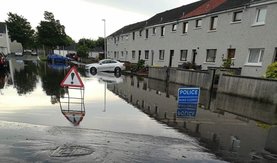 Flooding in Newhame Road Montrose.