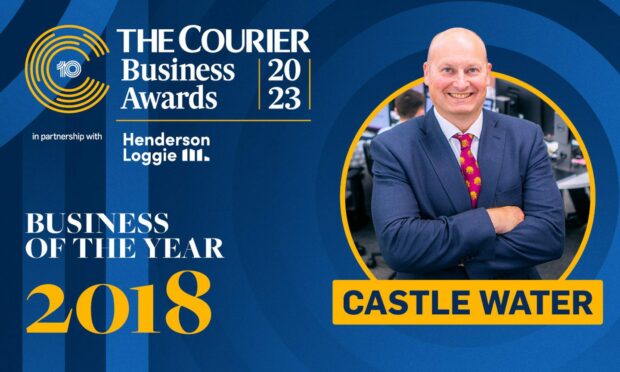 Castle Water chief executive John Reynolds was all smiles after his company's Courier Business Awards win in 2018.